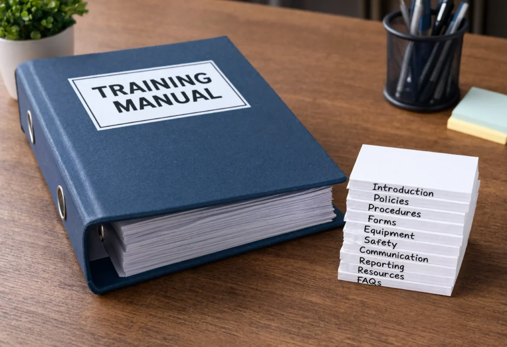 Turning one long training manual into short microlearning lessons