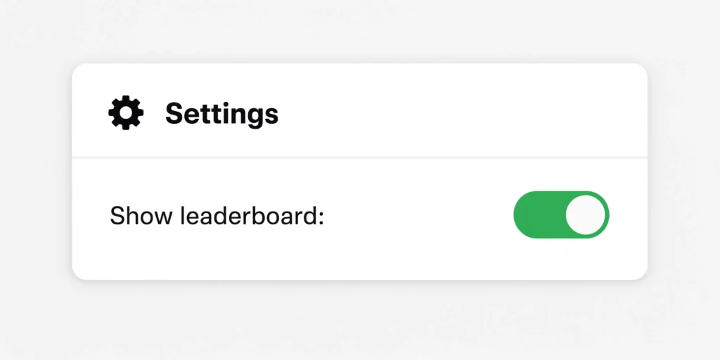 Option to opt out of competitive gamification features