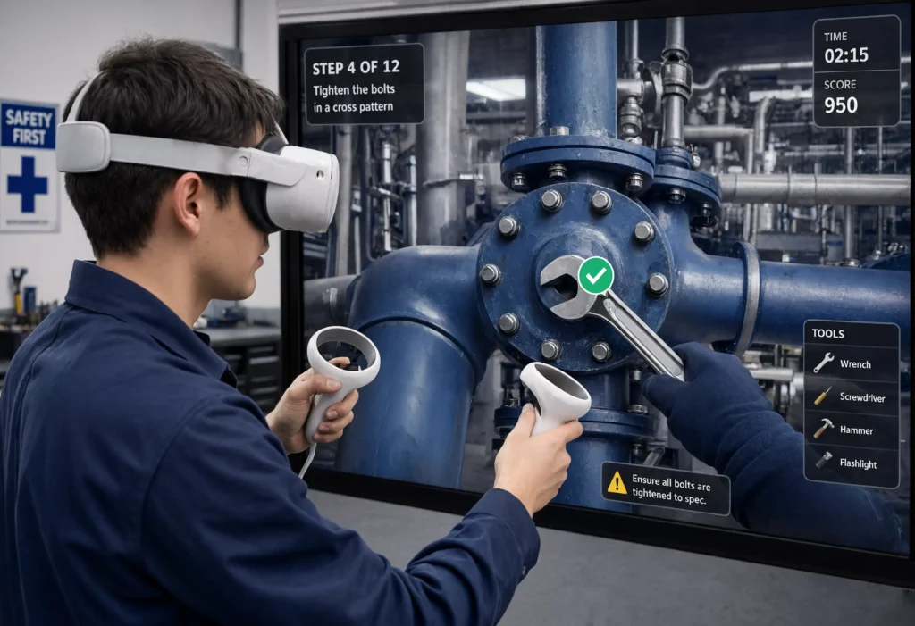 Virtual reality in education used for hands-on skills training